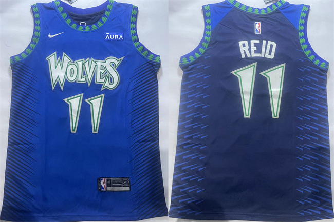 Personalized Men’s Minnesota Timberwolves #11 Naz Reid Blue City Edition Stitched Jersey