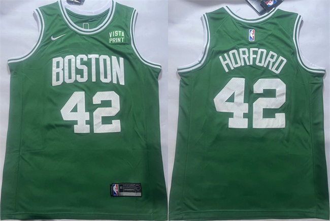 Personalized Men’s Boston Celtics #42 Al Horford Green Icon Edition Stitched Basketball Jersey