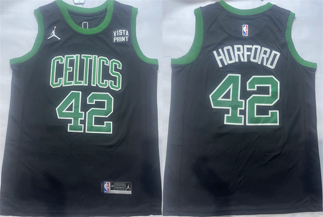 Personalized Men’s Boston Celtics #42 Al Horford Black Statement Edition Stitched Basketball Jersey