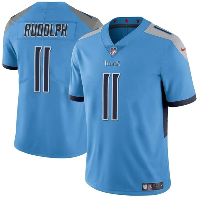 Personalized Men’s Tennessee Titans #11 Mason Rudolph Blue Limited Stitched Football Jersey