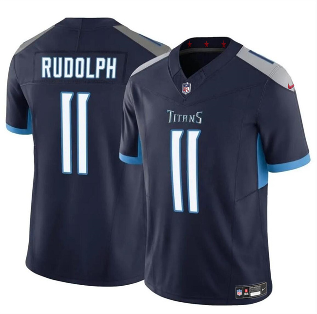 Personalized Men’s Tennessee Titans #11 Mason Rudolph Navy 2024 F.U.S.E. Limited Stitched Football Jersey