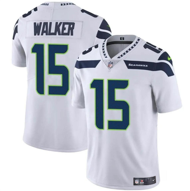 Personalized Men’s Seattle Seahawks #15 P.J. Walker White Limited Stitched Football Jersey