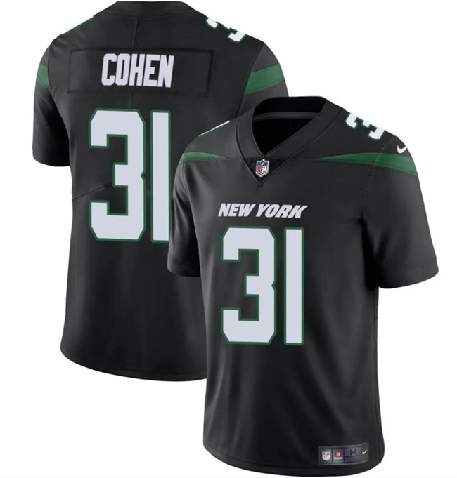 Personalized Men’s New York Jets #31 Tarik Cohen Black Untouchable Limited Stitched Jersey