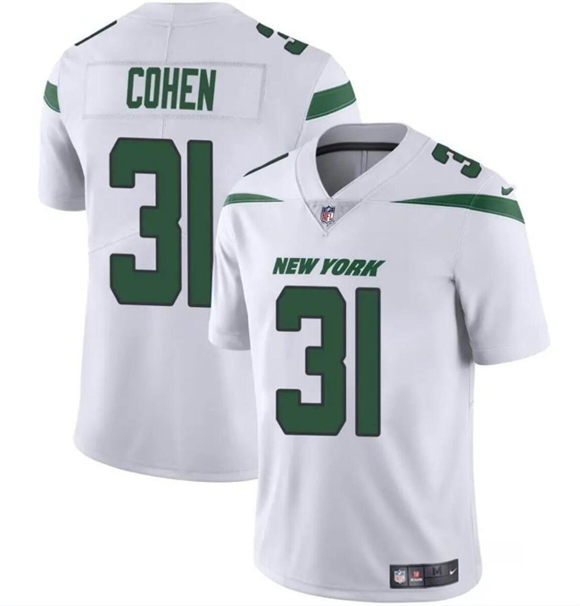 Personalized Men’s New York Jets #31 Tarik Cohen White Untouchable Limited Stitched Jersey