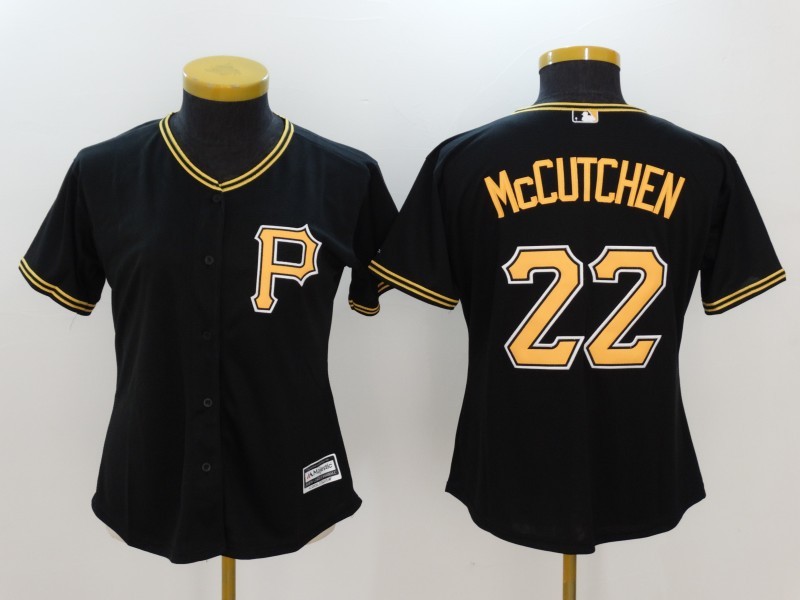Personalized Women Pirates 22 Andrew Mccutchen Black Cooperstown Collection Mesh Batting Practice Jersey
