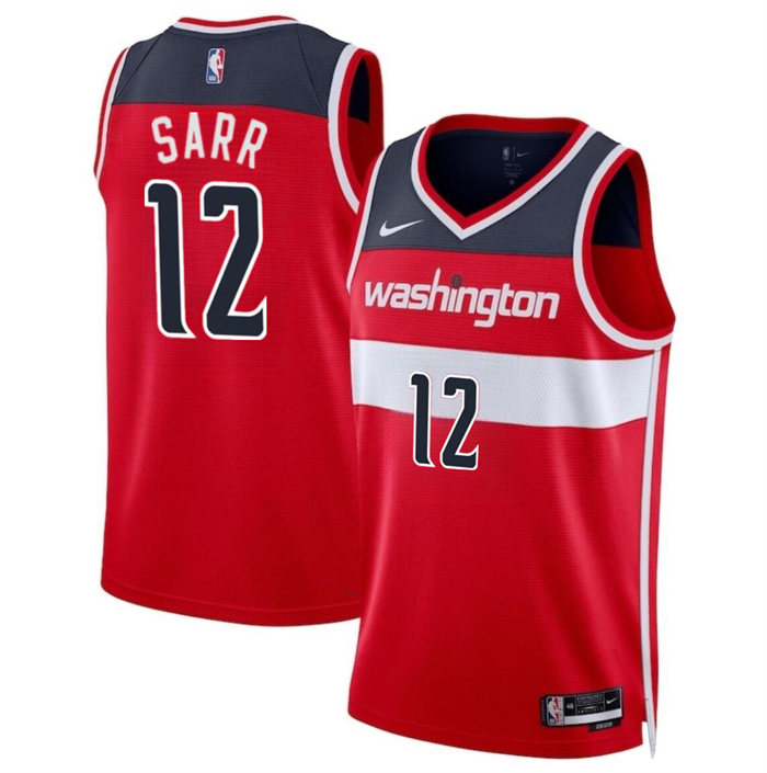 Personalized Men’s Washington Wizards #12 Alexandre Sarr Red Icon Edition Stitched Basketball Jersey