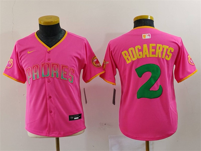 Personalized Youth San Diego Padres #2 Xander Bogaerts Pink Stitched Baseball Jersey