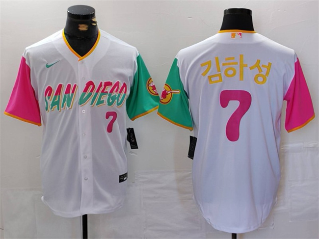 Personalized Men’s San Diego Padres #7 White City Connect Cool Base Stitched Baseball Jersey