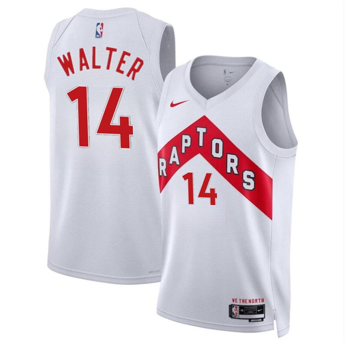 Personalized Men’s Toronto Raptors #14 Ja’Kobe Walter White 2024 Draft Association Edition Stitched Basketball Jersey