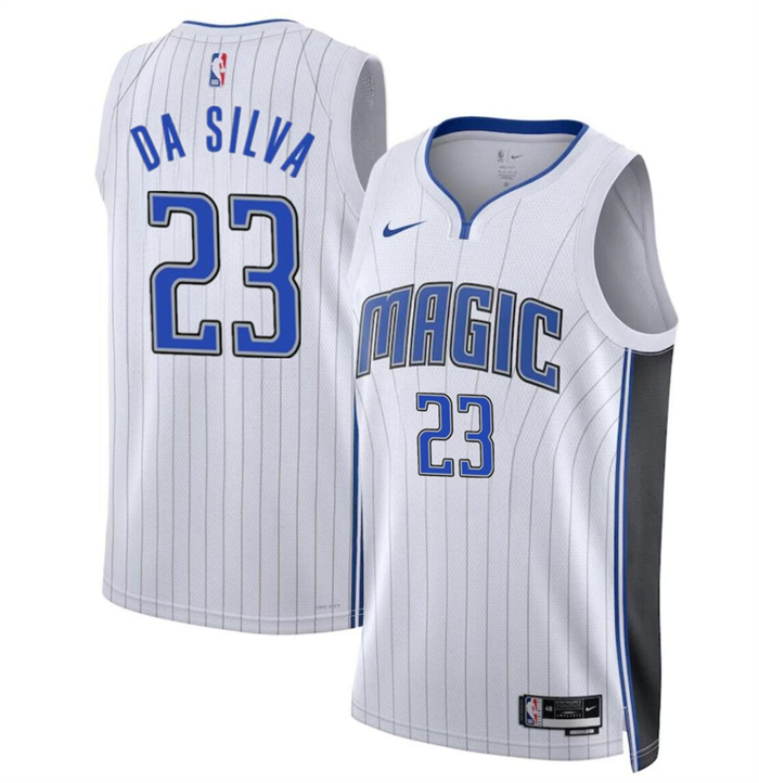 Personalized Men’s Orlando Magic #23 Tristan Da Silva White 2024 Draft Association Edition Stitched Basketball Jersey
