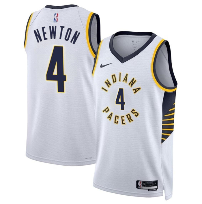 Personalized Men’s Indiana Pacers #4 Tristen Newton White 2024 Draft Association Edition Stitched Basketball Jersey