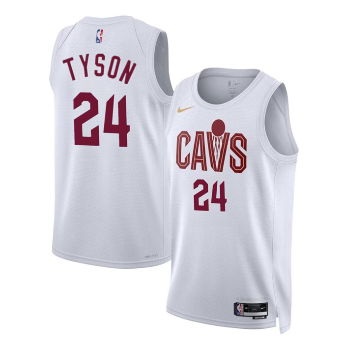 Personalized Men’s Cleveland Cavaliers #24 Jaylon Tyson White 2024 Draft Association Edition Stitched Jersey