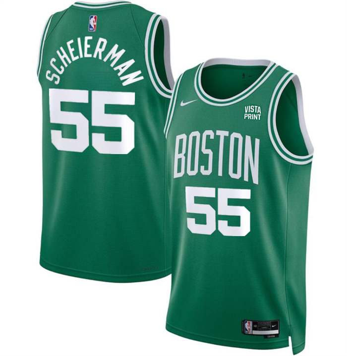 Personalized Men’s Boston Celtics #55 Baylor Scheierman Kelly Green 2024 Draft Icon Edition Stitched Basketball Jersey