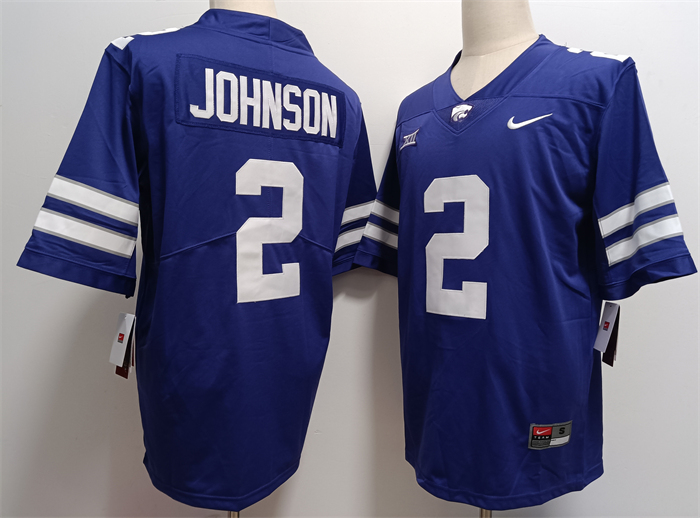 Personalized Men’s Kansas State Wildcats #2 Avery Johnson Purple Stitched Jersey