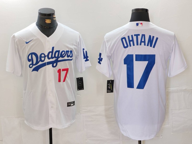 Personalized Men’s Los Angeles Dodgers #17 Shohei Ohtani White Stitched Baseball Jersey
