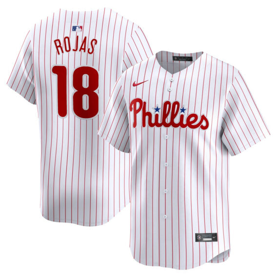 Personalized Philadelphia Phillies #18 Rojas White Jersey