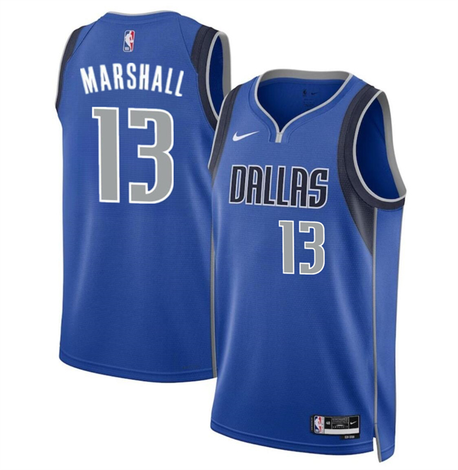 Personalized Men’s Dallas Mavericks #13 Naji Marshall Blue 2024 Icon Edition Stitched Basketball Jersey