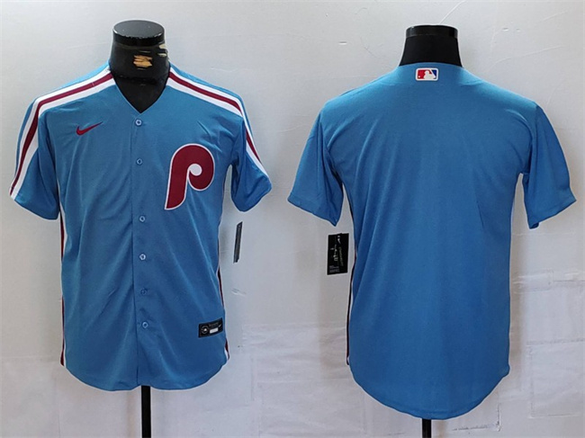 Personalized Men’s Philadelphia Phillies Blank Blue Cool Base Stitched Jersey