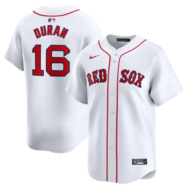 Personalized Men’s Boston Red Sox #16 Jarren Duran White 2024 Home Limited Stitched Baseball Jersey