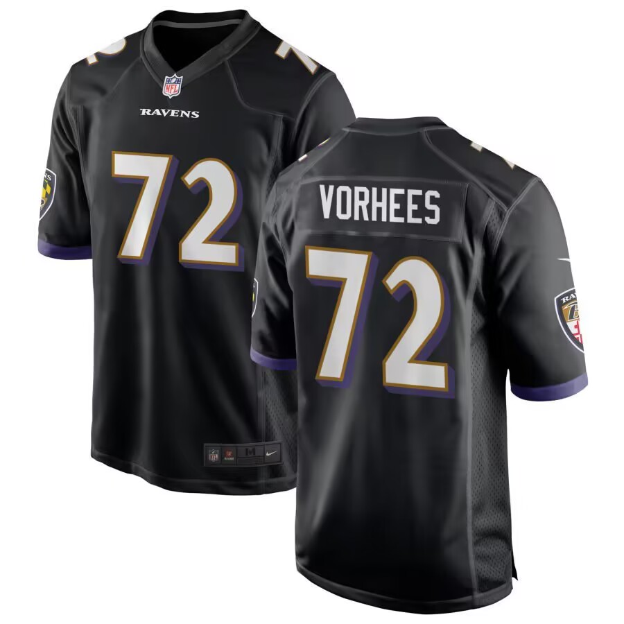 Personalized Men’s Baltimore Ravens #Andrew Vorhees Black 2024 Draft Limited Football Jersey