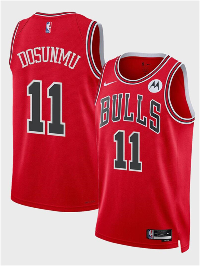 Personalized Men’s Chicago Bulls #11 Ayo Dosunmu Red 2024 Icon Edition Stitched Basketball Jersey