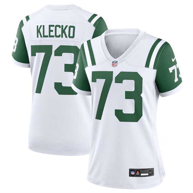 Personalized Women’s New York Jets #73 Joe Klecko White Classic Alternate Stitched Jersey(Run Small)
