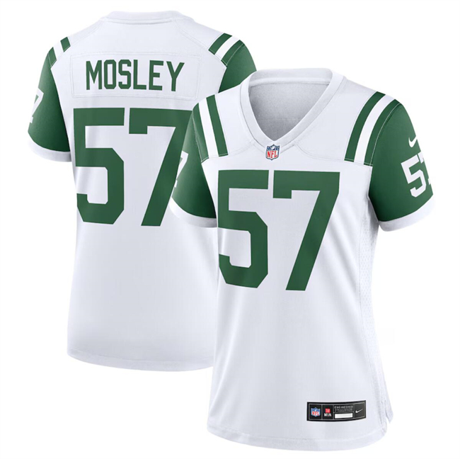 Personalized Women’s New York Jets #57 C.J. Mosley White Classic Alternate Stitched Jersey(Run Small)