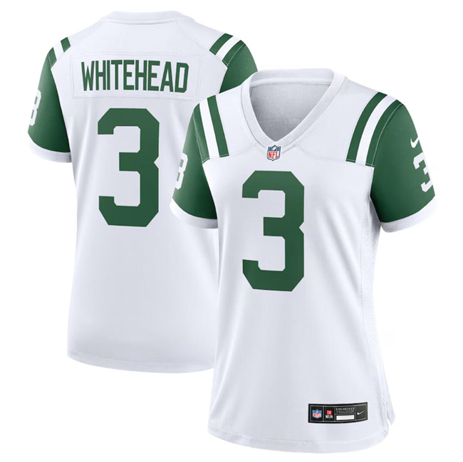 Personalized Women’s New York Jets #3 Jordan Whitehead White Classic Alternate Stitched Jersey(Run Small)