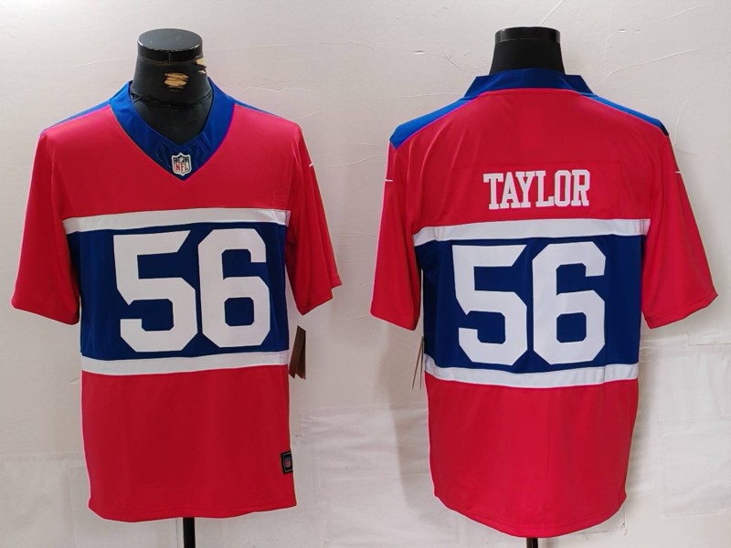 Personalized Men’s New York Giants #56 Lawrence Taylor Century Red Alternate F.U.S.E. Limited Stitched Football Jersey