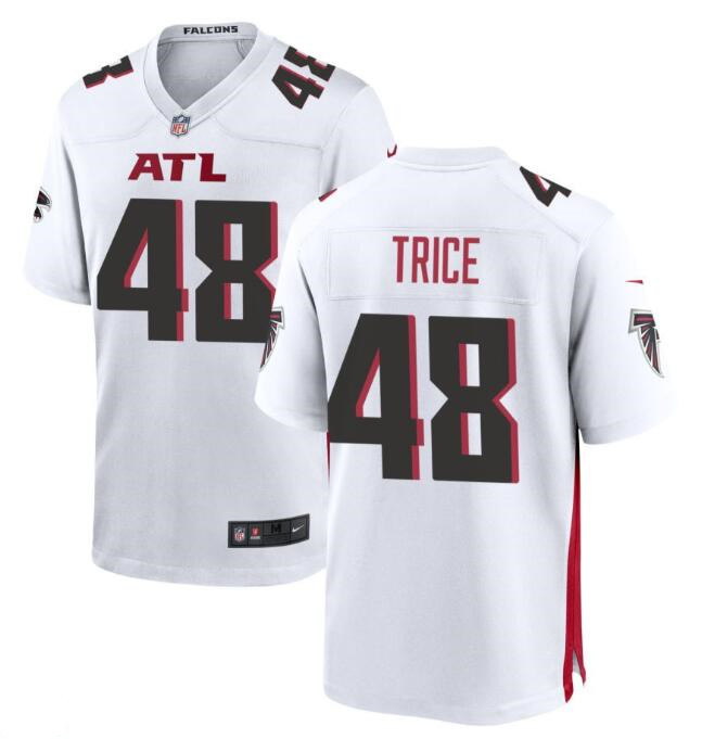 Personalized Men’s Atlanta Falcons #48 Bralen Trice White Limited Stitched Football Game Jersey