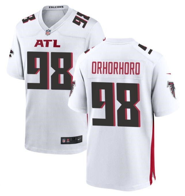 Personalized Men’s Atlanta Falcons #98 Ruke Orhorhoro White Limited Stitched Football Game Jersey