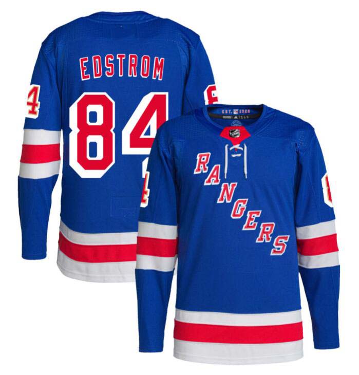 Personalized Men’s New York Rangers #84 Adam Edstrom Royal Stitched Jersey