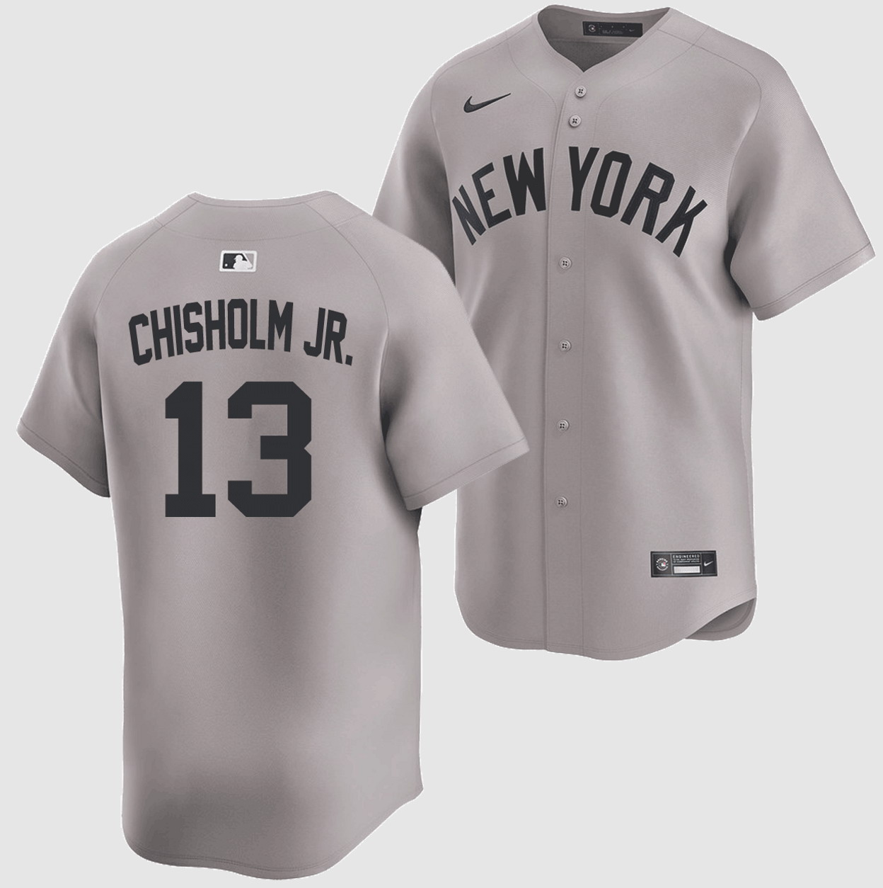 Personalized Youth New York Yankees #13 Jazz Chisholm Jr. Road Jersey – Limited Kids Jersey