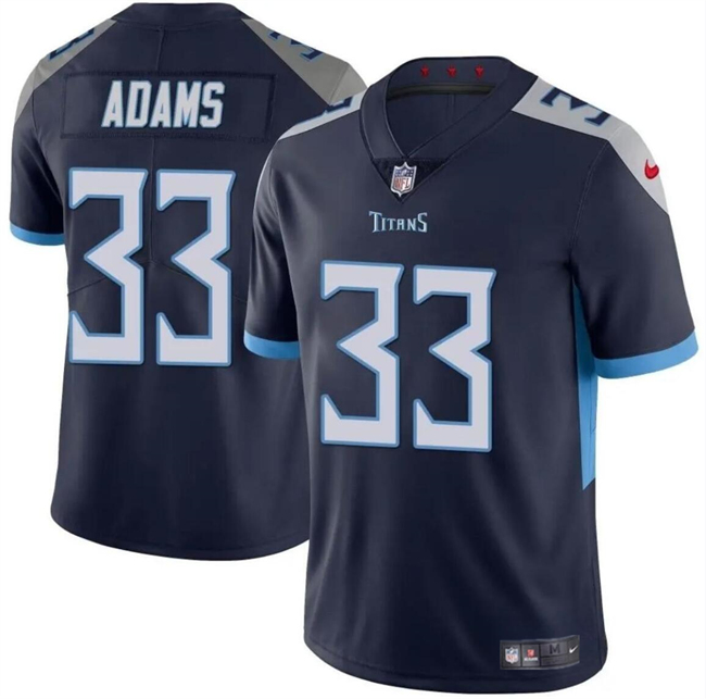 Personalized Men’s Tennessee Titans #33 Jamal Adams Navy Limited Stitched Football Jersey