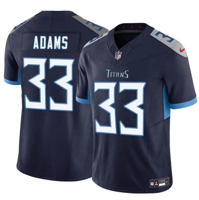 Personalized Men’s Tennessee Titans #33 Jamal Adams Navy 2024 F.U.S.E. Limited Stitched Football Jersey