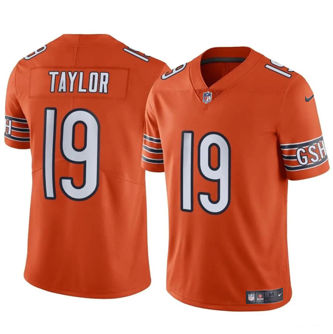 Personalized Youth Chicago Bears #19 Tory Taylor Orange Stitched Football Jersey