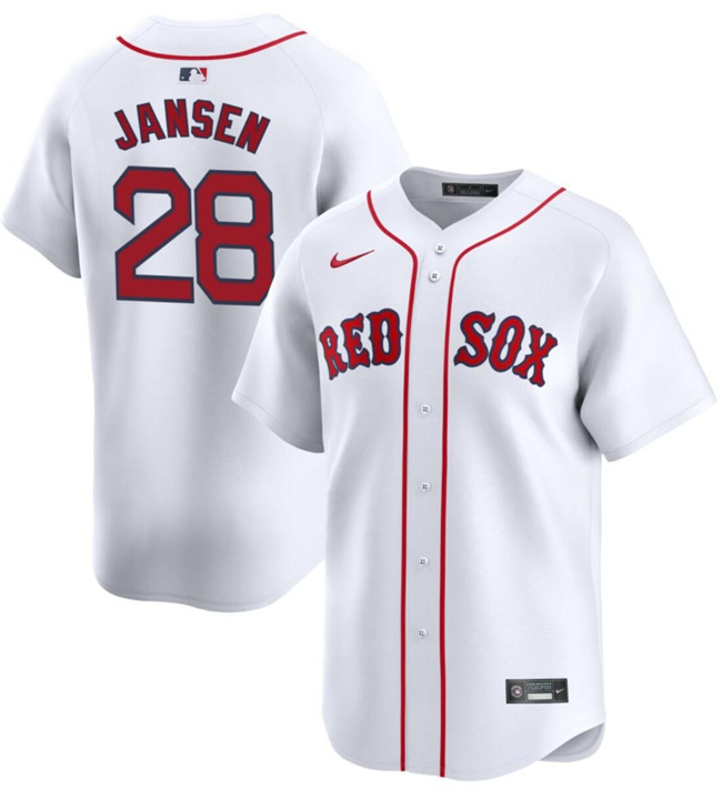 Personalized Men’s Boston Red Sox #28 Danny Jansen White 2024 Home Limited Stitched Baseball Jersey