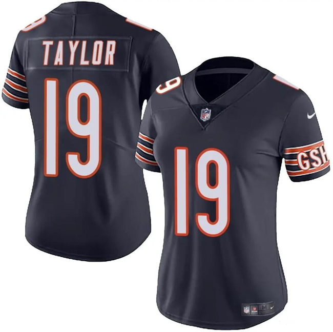 Personalized Women’s Chicago Bears #19 Tory Taylor Navy 2024 Stitched Jersey(Run Small)