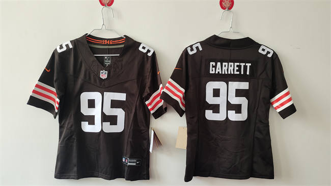 Personalized Youth Cleveland Browns #95 Myles Garrett Brown 2023 F.U.S.E Limited Stitched Football Jersey