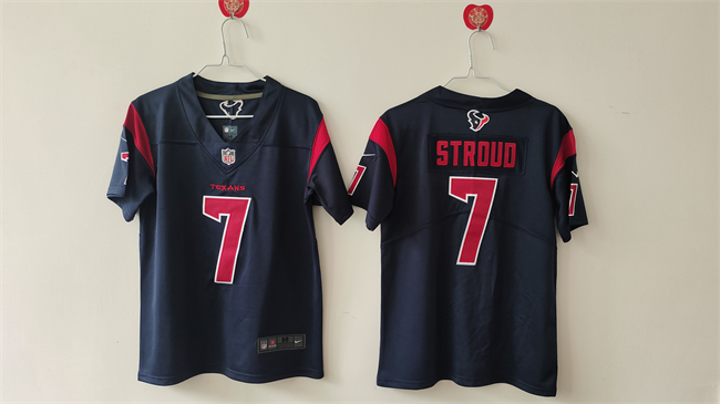 Personalized Women’s Houston Texans #7 C.J. Stroud Navy Untouchable Limited Stitched Jerseys