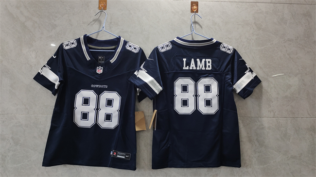 Personalized Women’s Dallas Cowboys #88 CeeDee Lamb Navy 2023 F.U.S.E. Limited Stitched Jersey(Run Small)
