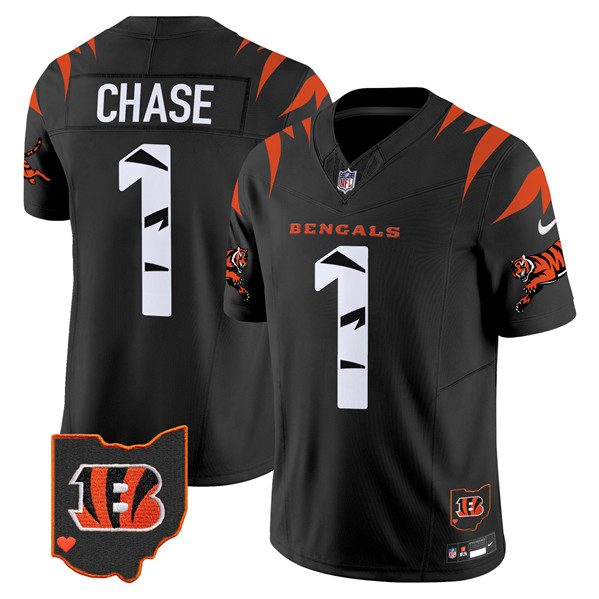 Personalized Men’s Cincinnati Bengals #1 Ja’Marr Chase Black F.U.S.E. Special Untouchable Limited Stitched Football Jersey