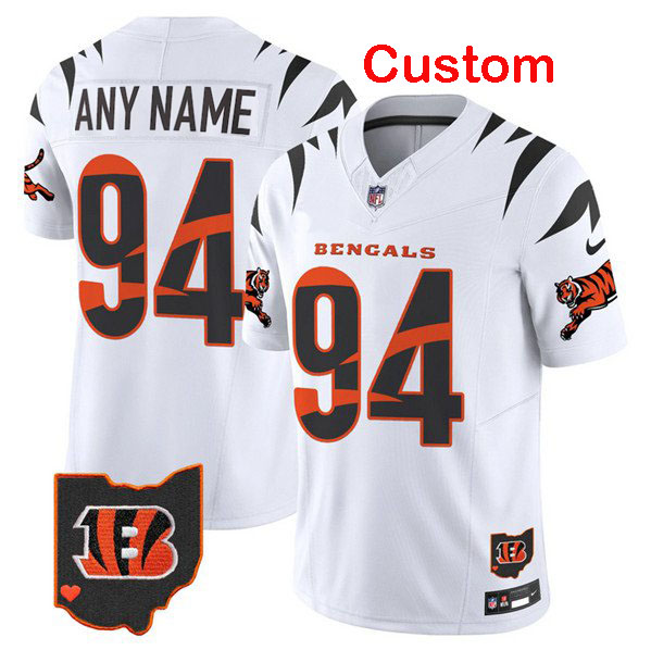 Personalized Custom Men’s Cincinnati Bengals White F.U.S.E. Special Untouchable Limited Stitched Football Jersey