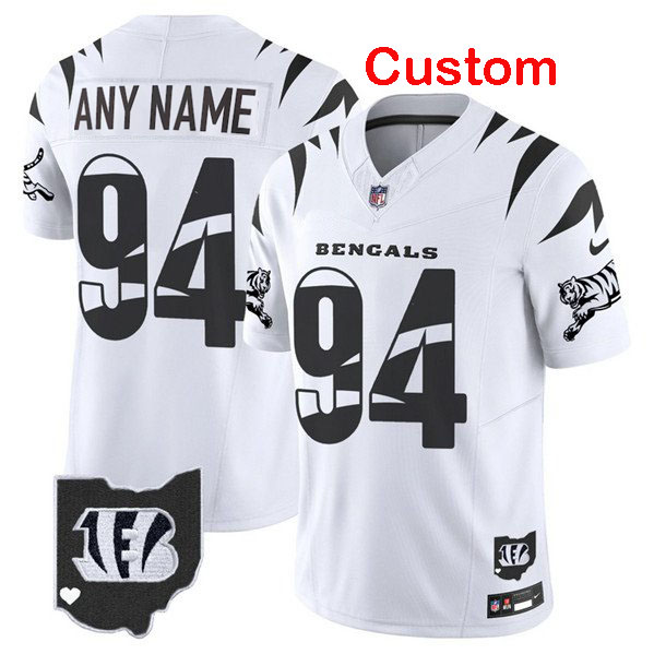 Personalized Custom Men’s Cincinnati Bengals White F.U.S.E. Special Untouchable Limited Stitched Football Jerseys