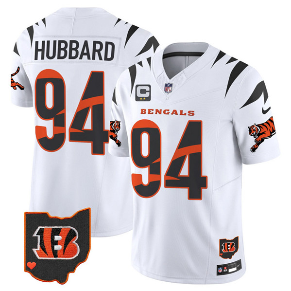 Personalized Men’s Cincinnati Bengals #94 Sam Hubbard White F.U.S.E. With 2-Star C Patch Special Untouchable Limited Stitched Football Jersey