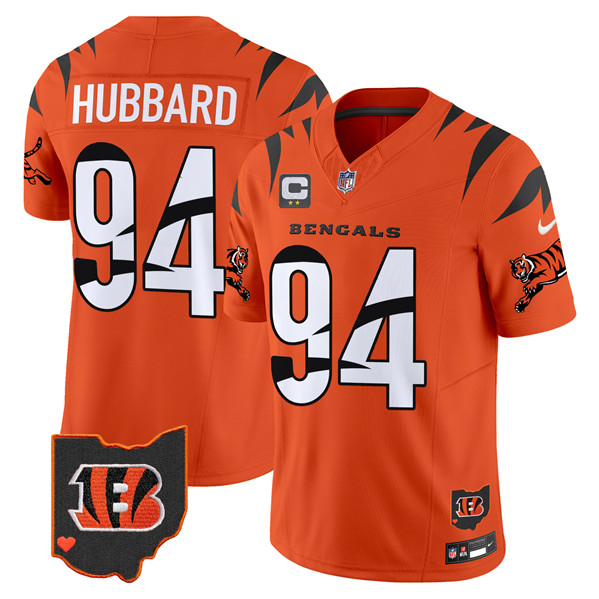 Personalized Men’s Cincinnati Bengals #94 Sam Hubbard Orange F.U.S.E. With 2-Star C Patch Special Untouchable Limited Stitched Football Jersey