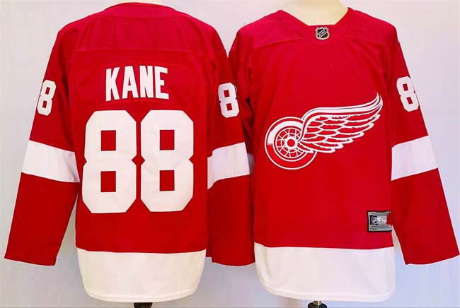 Personalized Men’s Detroit Red Wings #88 Patrick Kane Red 2024-25 Stitched Jersey