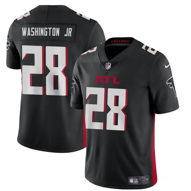 Personalized Youth Atlanta Falcons #28 Carlos Washington Jr Black Untouchable Limited Stitched Football Jersey