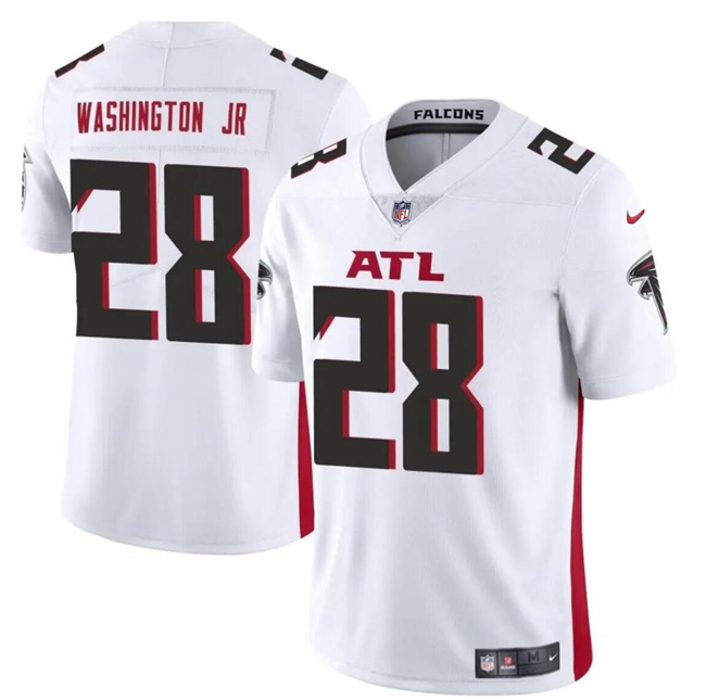 Personalized Youth Atlanta Falcons #28 Carlos Washington Jr White Untouchable Limited Stitched Football Jersey