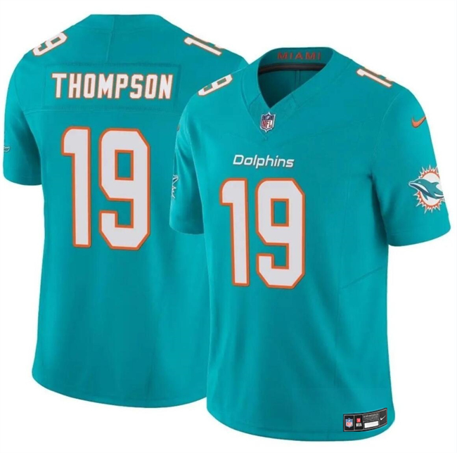 Personalized Men’s Miami Dolphins #19 Skylar Thompson Aqua 2024 F.U.S.E Limited Stitched Football Jersey